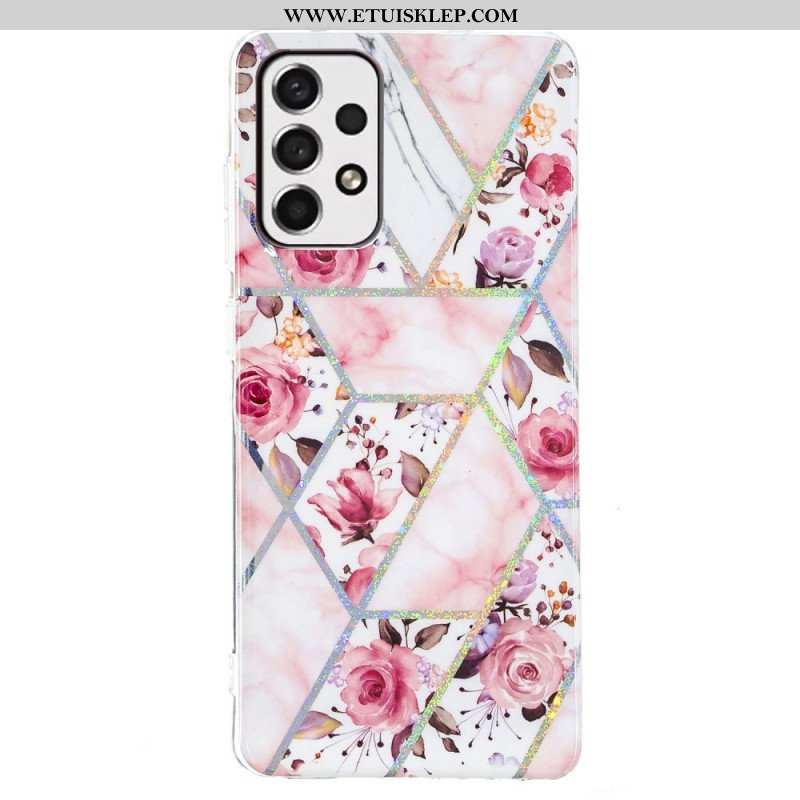 Etui do Samsung Galaxy A53 5G Marmurkowe Kwiaty